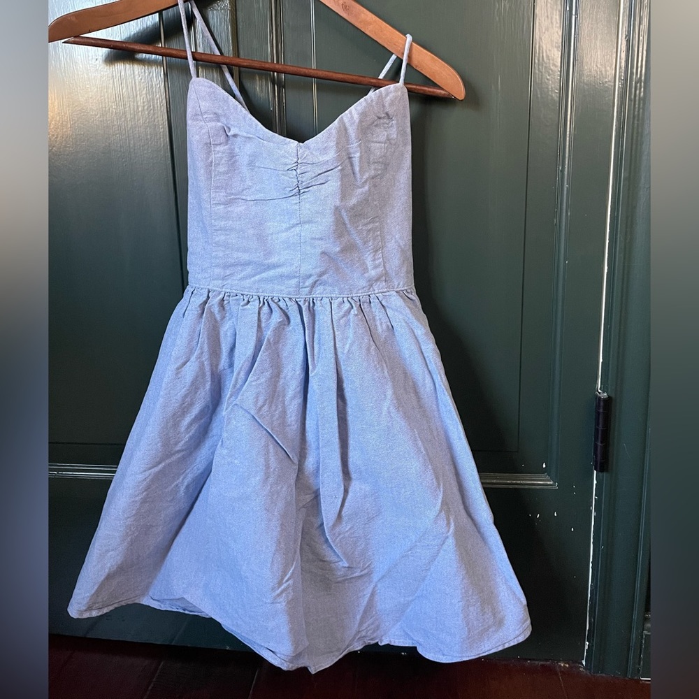 blue denim corset dress from american apparel